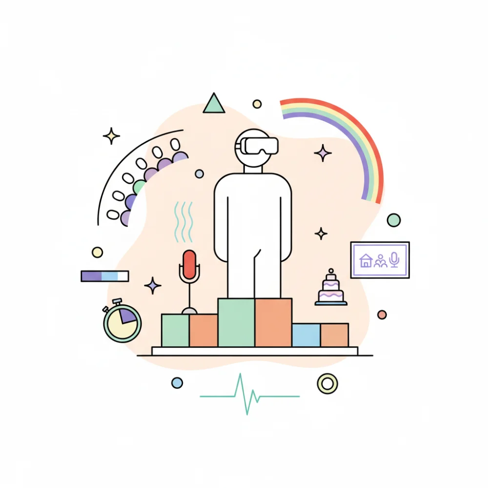 壇上VRのイメージイラスト