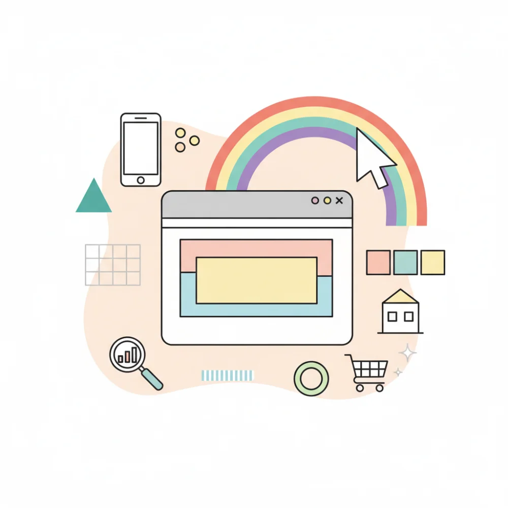 WEBサイト制作のイメージイラスト